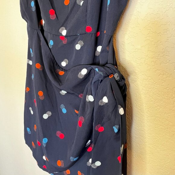 LUSH Faux Wrap Polka Dot Mini Dress size X-Small - Picture 4 of 9